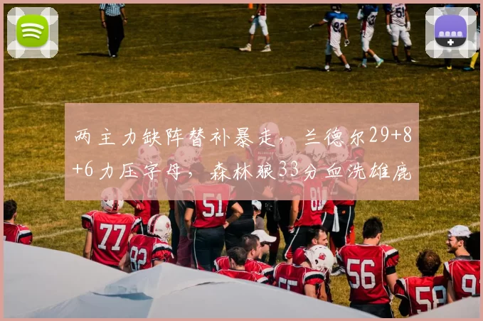 两主力缺阵替补暴走，兰德尔29+8+6力压字母，森林狼33分血洗雄鹿